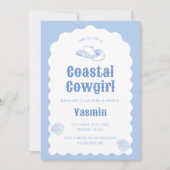沿岸女性のカーボーイウェー航海のブバチェロレッテ週末 招待状 (正面)