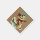 沿岸女性のカーボーイウエスタンパーティー スタンダードカクテルナプキン (角)