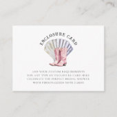 沿岸女性のカーボーイエレガントブライダルシャワー エンクロージャーカード (正面)