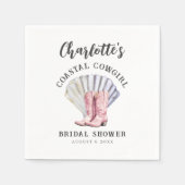 沿岸女性のカーボーイエレガントブライダルシャワー スタンダードカクテルナプキン (正面)