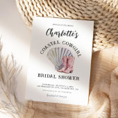 沿岸女性のカーボーイエレガントブライダルシャワー 招待状