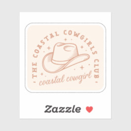 沿岸女性のカーボーイクラブブラウンベージュレトロな美学 シール