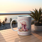 沿岸女性のカーボーイコーヒーマグ マグカップ