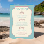 沿岸女性のカーボーイサーフボードバチェロレッテ 招待状