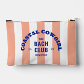 沿岸女性のカーボーイザバッハ倶楽部ピンクカバナストライプホテル アクセサリーポーチ (裏面)