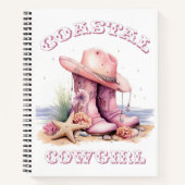 沿岸女性のカーボーイスパイラルノート ノートブック (正面)