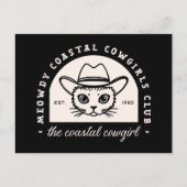 沿岸女性のカーボーイズクラブスクワッド黒エステティック猫 ポストカード (正面)