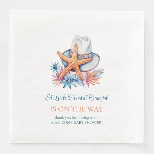 沿岸女性のカーボーイハットアンドシーシェル紙ディナーN (正面)