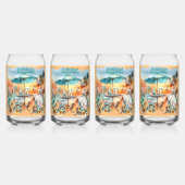 沿岸女性のカーボーイハッピーバースデー飲料 ガラス缶 (裏面)