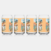 沿岸女性のカーボーイハッピーバースデー飲料 ガラス缶 (左)