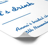 沿岸女性のカーボーイバチェロレッテバー標識 ポスター (角)