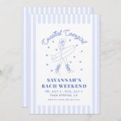 沿岸女性のカーボーイバチェロレッテ週末の日程 招待状 (正面/裏面)