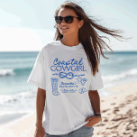 沿岸女性のカーボーイバチェロレッテ週末パーティー Tシャツ<br><div class="desc">手描きファンキーのイラストと手書きフォントを備えた手描き女性のカーボーイウィークエンドTシャツ。あなた自身のユニークな何かを作る自由を持っている！お前の素晴らしバチェロレッテの週末に花嫁のスタイルで出かける方法だ！言葉や色を簡単に編集してスタイルに合わせる！文字と背景色は編集可能>>クリック>>「デザインツールを使用して編集」ボタンを使用して編集！</div>