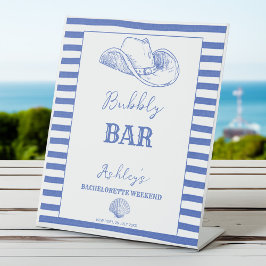 沿岸女性のカーボーイバチェロレッテ週末印刷 台座サイン