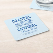 沿岸女性のカーボーイバチェロレッテ週末 スクエアペーパーコースター (アングル)