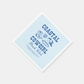 沿岸女性のカーボーイバチェロレッテ週末 スタンダードカクテルナプキン (角)