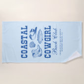 沿岸女性のカーボーイバチェロレッテ週末 ビーチタオル (正面)