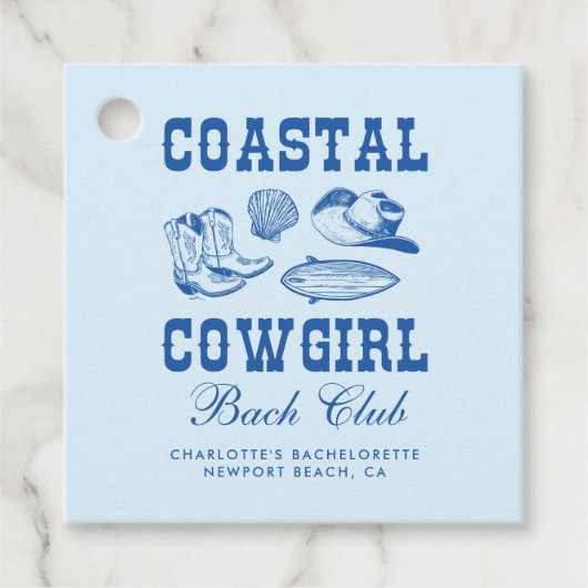 沿岸女性のカーボーイバチェロレッテ週末 フェイバータグ (正面)