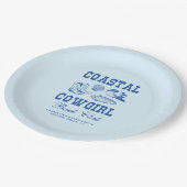 沿岸女性のカーボーイバチェロレッテ週末 ペーパープレート (アングル)