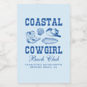 沿岸女性のカーボーイバチェロレッテ週末 ワインラベル (シングルラベル)