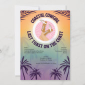 沿岸女性のカーボーイバチェロレッテ週末 招待状 (裏面)