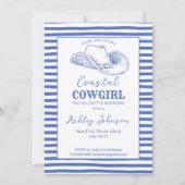 沿岸女性のカーボーイバチェロレッテ週末 招待状 (正面)