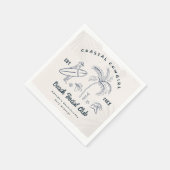 沿岸女性のカーボーイバチェロレッテ スタンダードカクテルナプキン (角)