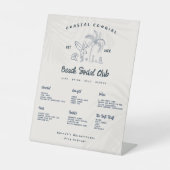 沿岸女性のカーボーイバチェロレッテ |バーメニュー 台座サイン (正面)