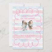 沿岸女性のカーボーイバチェロレッテ 招待状 (正面)