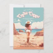 沿岸女性のカーボーイバチェロレッテ 招待状 (正面)