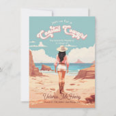 沿岸女性のカーボーイバチェロレッテ 招待状 (正面)
