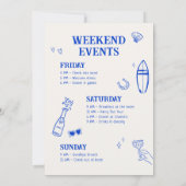 沿岸女性のカーボーイバチェロレッテ 招待状 (裏面)