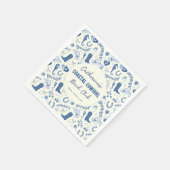 沿岸女性のカーボーイバッハおもしろいパターン スタンダードカクテルナプキン (角)