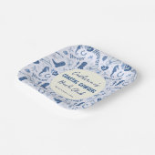 沿岸女性のカーボーイバッハおもしろいパターン ペーパープレート (傾斜あり)