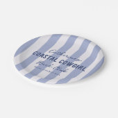 沿岸女性のカーボーイバッハBACHクラブブルーホワイトストライプズ ペーパープレート (アングル)