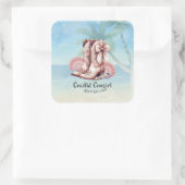 沿岸女性のカーボーイビーチウェスタンフローラブーツシール スクエアシール (バッグ)