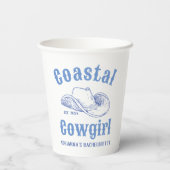 沿岸女性のカーボーイビーチカスタムバチェロレッテ 紙コップ (裏面)