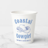 沿岸女性のカーボーイビーチカスタムバチェロレッテ 紙コップ (正面)