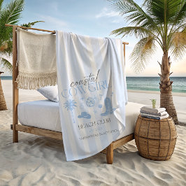 沿岸女性のカーボーイビーチクラブバチェロレッテ ビーチタオル