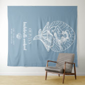 沿岸女性のカーボーイビーチバチェロレッテ背景 タペストリー (インサイチュ(横))