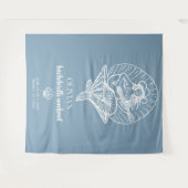 沿岸女性のカーボーイビーチバチェロレッテ背景 タペストリー (正面(横))