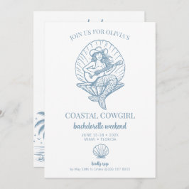 沿岸女性のカーボーイビーチバチェロレッテ週末 招待状