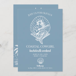 沿岸女性のカーボーイビーチバチェロレッテ週末 招待状