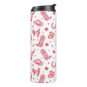 沿岸女性のカーボーイピンクホワイト タンブラー (回転左)