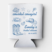 沿岸女性のカーボーイブライダルシャワーの恩恵 缶クーラー (正面)