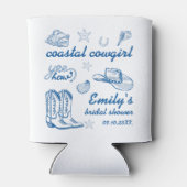 沿岸女性のカーボーイブライダルシャワーの恩恵 缶クーラー (裏面)