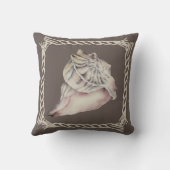 沿岸女性のカーボーイブラウンシーシェル クッション (裏面)