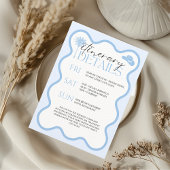 沿岸女性のカーボーイブルーバチェロレッテ週末詳細 招待状