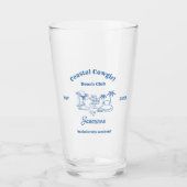 沿岸女性のカーボーイブルー海バチェロレッテ週末 タンブラーグラス (正面)