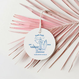 沿岸女性のカーボーイブルー海バチェロレッテ週末 フェイバータグ